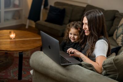 Master of Science in Health Services Administration Student working at home. 